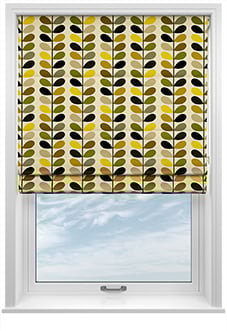 Orla Kiely Multi Stem, Yellow - Twist&Fit Roman Blind